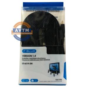 LE-6614-5M Cabo HDMI 1.4 – 5 Metros 