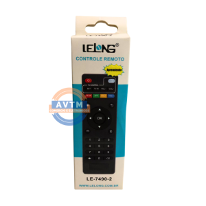 LE-7490-2 Controle Remoto TV Box Função Aprendizado
