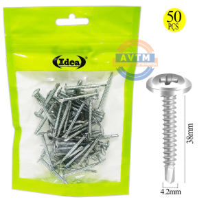 ID-0182P Parafusos Auto Brocantes 4,2mm x 38mm – 50 Peças