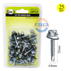 ID-0710P Parafusos Auto Brocantes 4.8mm x 32mm – 25 Peças