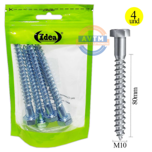 ID-0807P – Kit Parafuso M10 x 80mm (4 Peças)