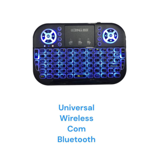 Controle Universal Mini Teclado Bluetooth com Comando de Voz LE-7703