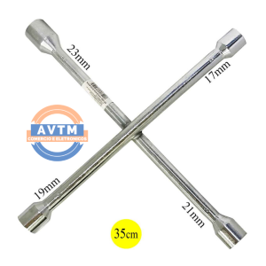 ATF-2640 Chave de Roda Cruzada Cromada 35cm 17mm a 23mm