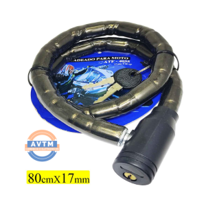 ATF-4055 Cadeado para Moto Reforçado com Chave 80cm x 17mm