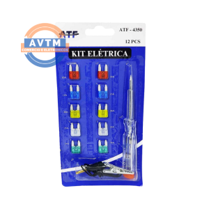 ATF-4350 Kit Elétrica com Fusíveis e Caneta de Teste 12 Peças