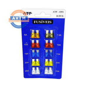 ATF-4351 Kit Fusíveis Automotivos 10 Peças