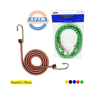 ATF-4452 Elástico Extensor com Ganchos 9mm x 120cm