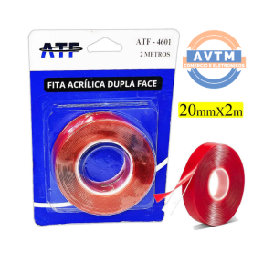 ATF-4601 Fita Acrílica Dupla Face 20mm x 2m