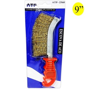 ATF-2360 Escova de Aço com Cabo Plástico 9''
