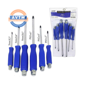 ATF-2500 Jogo de Chaves Fenda 6 Peças