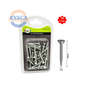 ID-2561P Kit de Parafusos 4mm x 30mm - 20 Unidades