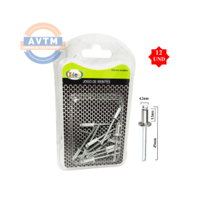 ID-2567A Jogo de Rebites 4,2mm x 45mm - 12 Unidades