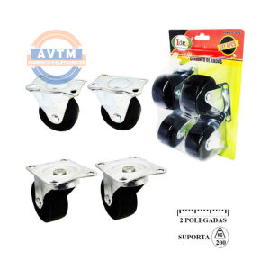 ID-3450R Conjunto de Rodas Giratórias  4 peças