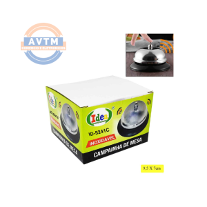 ID-5241C Campainha de Mesa Inoxidável 9,5x7cm