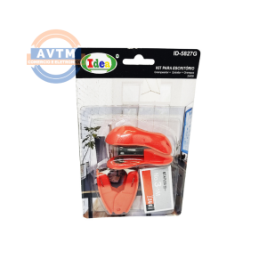 ID-5827G Kit de Escritório com Grampeador, Extrator e Grampos