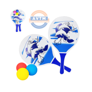 ID-6848R Kit Frescobol com 2 Raquetes e Bolas