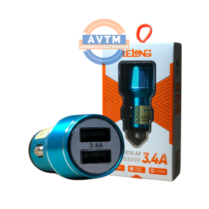 LE-528 Carregador Veicular 3.4A 2 Portas USB